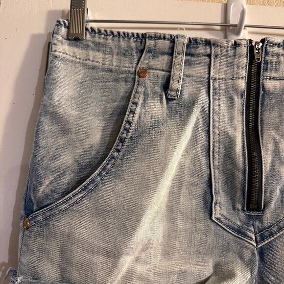 One Teaspoon Super Freaks in Fiasco Ripped Jean Denim Short Size 26 Grunge - Picture 6 of 10